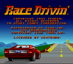 Race Drivin screenshot 3 for Super Nintendo